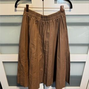 Chic Tan Midi Skirt
